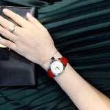 Buy Shop Tissot Couturier Lady Silver Dial Red Leather Strap Watch for Women - T035.210.16.031.01 USA Online