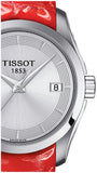 Buy Shop Tissot Couturier Lady Silver Dial Red Leather Strap Watch for Women - T035.210.16.031.01 USA Online