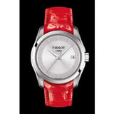 Buy Shop Tissot Couturier Lady Silver Dial Red Leather Strap Watch for Women - T035.210.16.031.01 USA Online