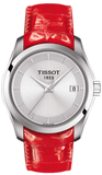 Buy Shop Tissot Couturier Lady Silver Dial Red Leather Strap Watch for Women - T035.210.16.031.01 USA Online