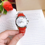 Tissot Couturier Lady Silver Dial Red Leather Strap Watch for Women - T035.210.16.031.01