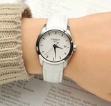 Buy Shop Tissot Couturier Lady Silver Dial White Leather Strap Watch For Women - T035.210.16.011.00 USA Online