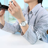 Buy Shop Tissot Couturier Lady Silver Dial White Leather Strap Watch For Women - T035.210.16.011.00 USA Online