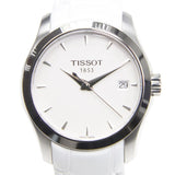 Buy Shop Tissot Couturier Lady Silver Dial White Leather Strap Watch For Women - T035.210.16.011.00 USA Online