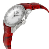 Buy Shop Tissot Couturier White Dial Red Leather Watch For Women - T035.210.16.011.01 USA Online