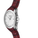 Buy Shop Tissot Couturier White Dial Red Leather Watch For Women - T035.210.16.011.01 USA Online