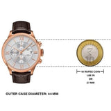 Buy Shop Tissot Des Tourelles Chronograph Silver Dial Brown Leather Strap Watch For Men - T099.427.36.038.00 USA Online