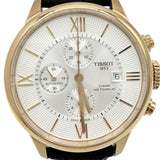 Buy Shop Tissot Des Tourelles Chronograph Silver Dial Brown Leather Strap Watch For Men - T099.427.36.038.00 USA Online