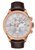 Buy Shop Tissot Des Tourelles Chronograph Silver Dial Brown Leather Strap Watch For Men - T099.427.36.038.00 USA Online