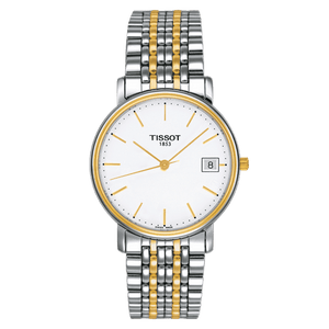 Buy Shop Tissot Desire White Dial Two Tone Mesh Bracelet Two Tone Steel Watch For Men - T52.2.481.31 USA Online