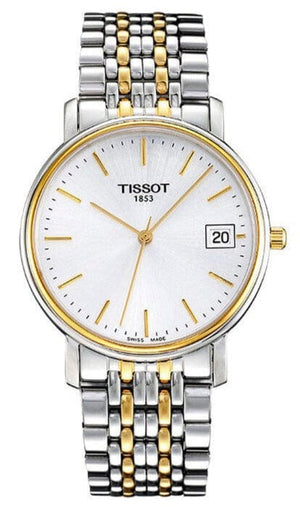 Buy Shop Tissot Desire White Dial Two Tone Mesh Bracelet Two Tone Steel Watch For Men - T52.2.481.31 USA Online