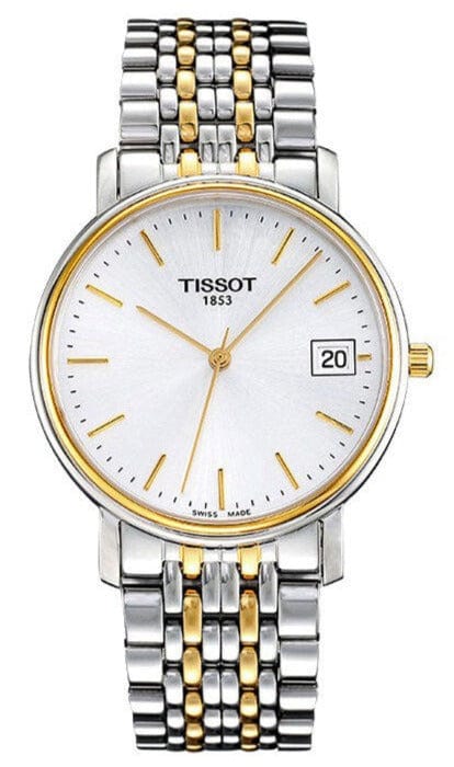 Buy Shop Tissot Desire White Dial Two Tone Mesh Bracelet Two Tone Steel Watch For Men - T52.2.481.31 USA Online