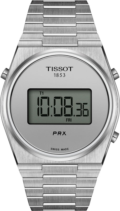 Buy Shop Tissot Digital Quartz Silver Dial Silver Steel Strap Watch for Men - T137.463.11.030.00 USA Online