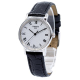 Buy Shop Tissot Everytime Small White Dial Black Leather Strap Watch For Women - T109.210.16.033.00 USA Online