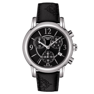 Buy Shop Tissot Dressport Chronograph Black Dial Black Leather Strap Watch for Women - T050.217.17.057.00 USA Online