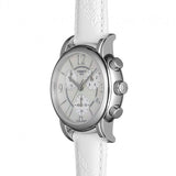 Buy Shop Tissot Dressport Chronograph Mother of Pearl Dial White Leather Strap Watch for Women - T050.217.17.117.00 USA Online