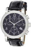 Buy Shop Tissot Dressport Diamonds Black Dial Black Leather Strap Watch for Women - T050.217.16.057.01 USA Online