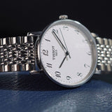 Buy Shop Tissot Everytime Desire Medium Silver Dial Silver Mesh Bracelet Watch For Men - T109.410.11.032.00 USA Online