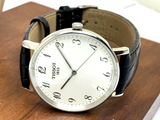 Buy Shop Tissot Everytime Desire Medium White Dial Black Leather Strap Watch For Men - T109.410.16.032.00 USA Online