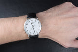 Buy Shop Tissot Everytime Desire Medium White Dial Black Leather Strap Watch For Men - T109.410.16.032.00 USA Online