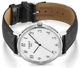 Buy Shop Tissot Everytime Desire Medium White Dial Black Leather Strap Watch For Men - T109.410.16.032.00 USA Online