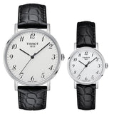 Buy Shop Tissot Everytime Desire Medium White Dial Black Leather Strap Watch For Men - T109.410.16.032.00 USA Online
