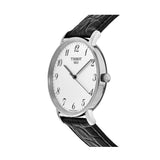 Buy Shop Tissot Everytime Desire Medium White Dial Black Leather Strap Watch For Men - T109.410.16.032.00 USA Online