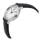 Buy Shop Tissot Everytime Desire Medium White Dial Black Leather Strap Watch For Men - T109.410.16.032.00 USA Online