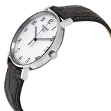Buy Shop Tissot Everytime Desire Medium White Dial Black Leather Strap Watch For Men - T109.410.16.032.00 USA Online
