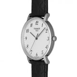 Buy Shop Tissot Everytime Desire Medium White Dial Black Leather Strap Watch For Men - T109.410.16.032.00 USA Online