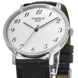 Buy Shop Tissot Everytime Desire Medium White Dial Black Leather Strap Watch For Men - T109.410.16.032.00 USA Online