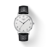 Buy Shop Tissot Everytime Desire Medium White Dial Black Leather Strap Watch For Men - T109.410.16.032.00 USA Online