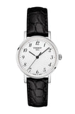 Buy Shop Tissot Everytime Desire Medium White Dial Black Leather Strap Watch For Men - T109.410.16.032.00 USA Online