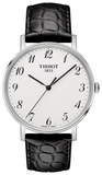 Buy Shop Tissot Everytime Desire Medium White Dial Black Leather Strap Watch For Men - T109.410.16.032.00 USA Online