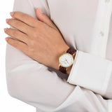 Buy Shop Tissot Everytime Desire Small White Dial Maroon Leather Strap Watch For Women - T109.210.36.031.00 USA Online
