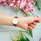 Buy Shop Tissot Everytime Desire Small White Dial Maroon Leather Strap Watch For Women - T109.210.36.031.00 USA Online
