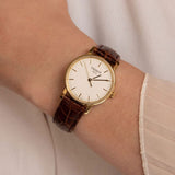 Buy Shop Tissot Everytime Desire Small White Dial Maroon Leather Strap Watch For Women - T109.210.36.031.00 USA Online