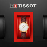 Buy Shop Tissot Everytime Desire Small White Dial Maroon Leather Strap Watch For Women - T109.210.36.031.00 USA Online