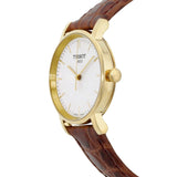 Buy Shop Tissot Everytime Desire Small White Dial Maroon Leather Strap Watch For Women - T109.210.36.031.00 USA Online