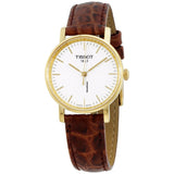 Buy Shop Tissot Everytime Desire Small White Dial Maroon Leather Strap Watch For Women - T109.210.36.031.00 USA Online