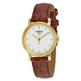 Buy Shop Tissot Everytime Desire Small White Dial Maroon Leather Strap Watch For Women - T109.210.36.031.00 USA Online