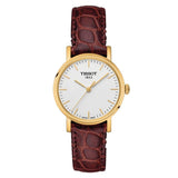 Buy Shop Tissot Everytime Desire Small White Dial Maroon Leather Strap Watch For Women - T109.210.36.031.00 USA Online