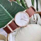 Buy Shop Tissot Everytime Desire White Dial Maroon NATO Strap Watch for Women - T109.210.37.031.00 USA Online