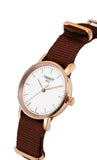 Buy Shop Tissot Everytime Desire White Dial Maroon NATO Strap Watch for Women - T109.210.37.031.00 USA Online