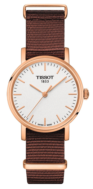Buy Shop Tissot Everytime Desire White Dial Maroon NATO Strap Watch for Women - T109.210.37.031.00 USA Online