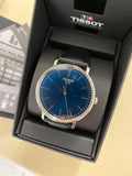 Buy Shop Tissot Everytime Gent Blue Dial Black Leather Strap Watch for Men - T143.410.16.041.00 USA Online