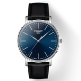 Buy Shop Tissot Everytime Gent Blue Dial Black Leather Strap Watch for Men - T143.410.16.041.00 USA Online