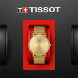 Buy Shop Tissot Everytime Gent Gold Dial Gold Mesh Bracelet Watch for Men - T143.410.33.021.00 USA Online
