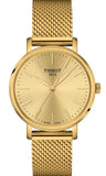 Buy Shop Tissot Everytime Gent Gold Dial Gold Mesh Bracelet Watch for Men - T143.410.33.021.00 USA Online