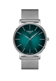 Buy Shop Tissot Everytime Gent Green Dial Silver Mesh Bracelet Watch for Men - T143.410.11.091.00 USA Online